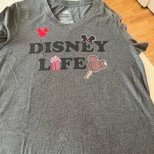 Women’s dark gray Disney Life v-neck tshirt
